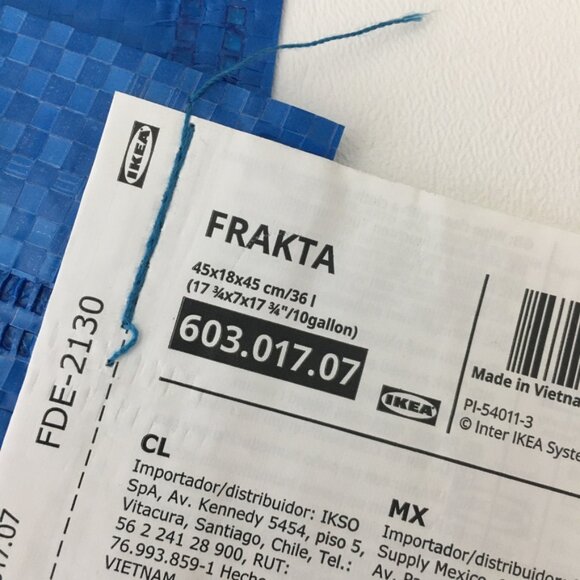 IKEA FRAKTA 4 Pack Medium Shopping Bag 10 Gallon 17.75" x 17.75" x 7" NWT - Picture 8 of 8